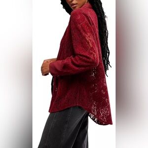 Faith Buttondown NWOT cabernet